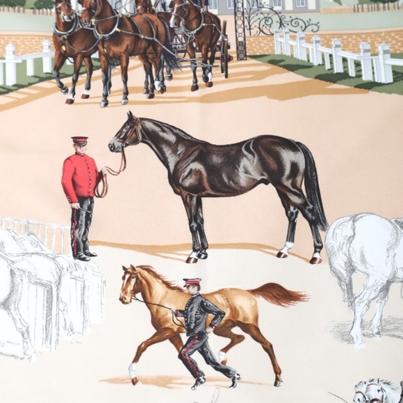 HERMES Blue Scarf - Picture 4 of 9